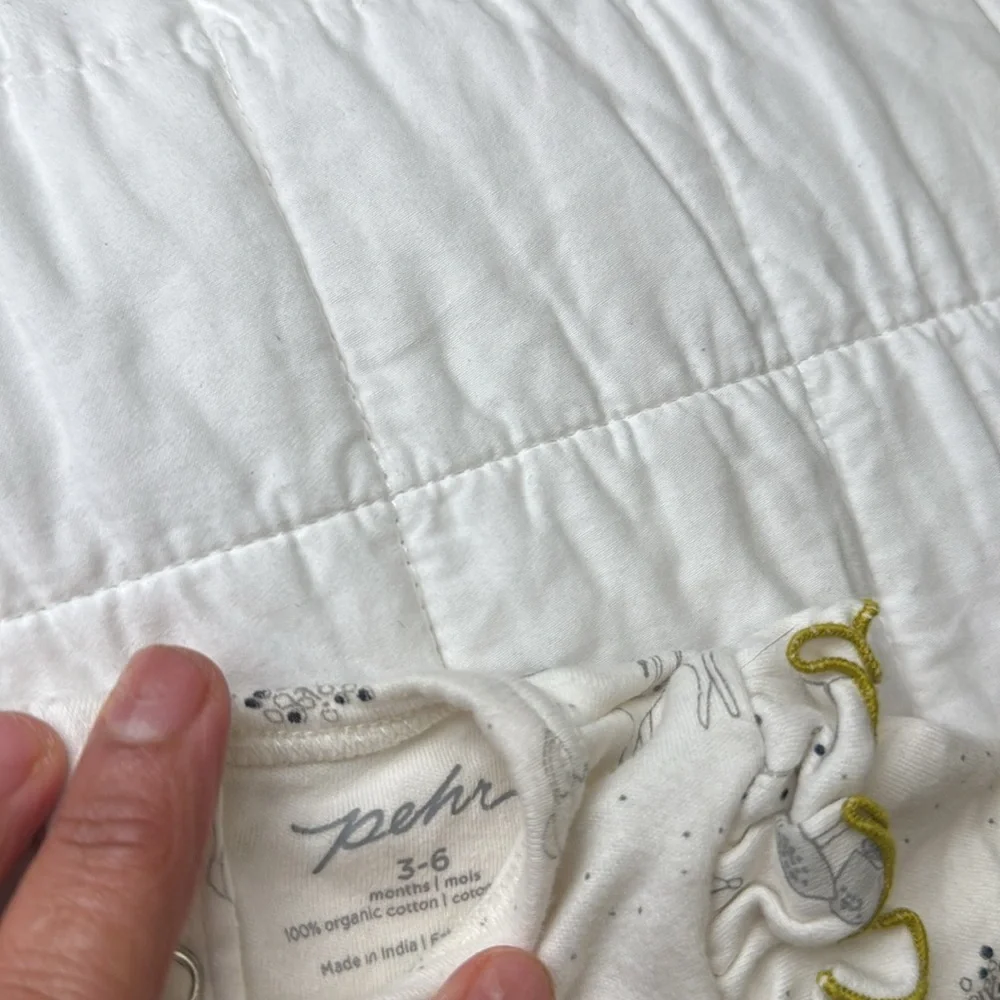 Perh Adorable Cream and Yellow Kids One Piece organic cotton